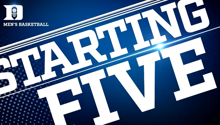 NCAA Duke Men's Basketball Starting Five